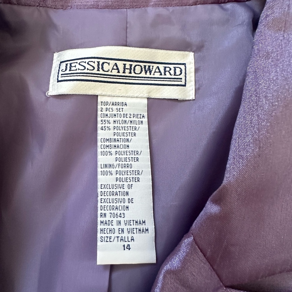 Jessica Howard size 14 Blazer purple lined - Picture 8 of 8